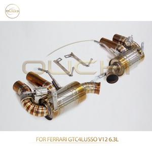 Sistema de Escape Catback OUCHI para Ferrari <span class=keywords><strong>GTC4Lusso</strong></span> V12 6.3L, de Titanio con Válvula y Silenciador, Alto Flujo, Piezas de Rendimiento Automotriz - Product Image 2