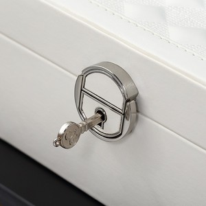 Boîte à bijoux et à maquillage multi-couches grande capacité avec miroir, coffre au trésor avec serrure, perles, boîte à bijoux haut de gamme de grande taille - Product Image 4
