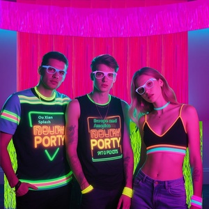 ผ้าม่านผ้าไหมเรืองแสง DANAI สำหรับตกแต่งงานปาร์ตี้ ฉากหลังผนัง ผ้าคลุมโต๊ะ ของตกแต่งโต๊ะอาหารสีนีออน - Product Image 3