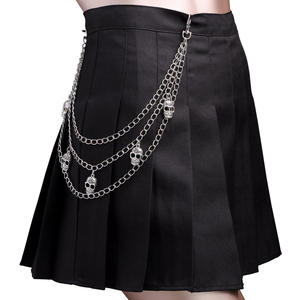 Cadena de cintura unisex de tres capas con colgante de calavera hueca para discoteca, hip hop, rock - Product Image 2