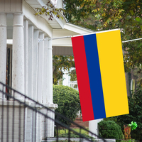 Style de fanion de drapeau colombien simple face personnalisable de 3x5 pieds pour les bannières nationales et les drapeaux d'affichage imprimés sur commande