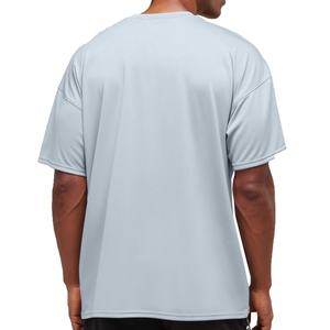T-shirt pour homme surdimensionné pour les déplacements quotidiens, style simple d'été, pur coton, manches courtes, imprimé, respirant, séchage rapide - Product Image 2