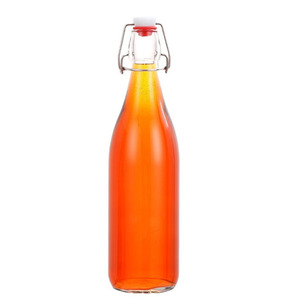 1000ml Flip Lock Glass Beer Bottle Milk Bottle 1000ml <strong>1</strong> <strong>Litre</strong> Botellas Swing Top Lids - Product Image 4