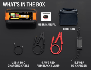 Arrancador <span class=keywords><strong>de</strong></span> Coches <span class=keywords><strong>de</strong></span> 84000mAh 12V/24V, Banco <span class=keywords><strong>de</strong></span> Energí<span class=keywords><strong>a</strong></span> <span class=keywords><strong>de</strong></span> 10080A con Carga Rápida para Motores <span class=keywords><strong>de</strong></span> Gasolina/Diésel <span class=keywords><strong>de</strong></span> 45L, Luz LED, 209 Arranques - Product Image 6