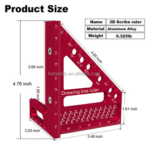 22.5-90 degrés multifonctionnel charpentier travail du bois outil de mesure trou carré règle de traçage pour bricolage OEM personnalisable - Product Image 3