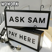 WOWORK 2026 - Caja de Luz Grande para Interiores y Exteriores con Letras del Alfabeto para Decoración de Bodas y Fiestas, Alquiler