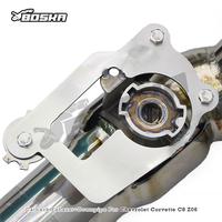 Sistema de Escape Catback Personalizado con Silenciador y Tubo de Bajada para Chevrolet CORVETTE C8 Z06 2019-2025, Acabado Pulido de Titanio Boska, 1.2mm de Grosor
