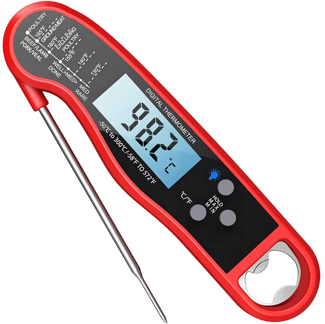 Cross-Border Large Screen Digital Display Easy-to-Read Waterproof BBQ & Food Thermometer Model TM02