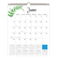 Logo personnalisé petit calendrier de bureau à couverture rigide exquis calendrier de table murale école bureau à domicile bois matériel style votre style