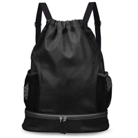 Sac à dos à cordon de serrage imperméable au design tendance avec GPS et panneau solaire, en polyester, sac de sport multifonctionnel