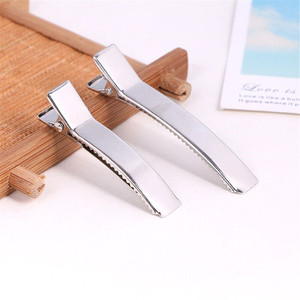 Double Prong DIY Silver Flat Metal Alligator Hair <strong>Clips</strong> for <strong>Bows</strong> Hairpins Hair Accessories - Product Image 4