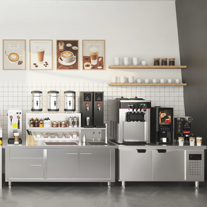 โซลูชั่นอุปกรณ์เครื่องดื่มสแตนเลส 304 ควบคุมด้วยระบบสัมผัสอัตโนมัติแบบครบวงจร สำหรับ<span class=keywords><strong>แฟ</strong></span><span class=keywords><strong>รน</strong></span><span class=keywords><strong>ไช</strong></span><span class=keywords><strong>ส์</strong></span><span class=keywords><strong>ชา</strong></span>นมไข่มุก - Product Image 1