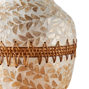 Jarrón de nácar de lujo de alta calidad, florero de ratán, jarrón decorativo para decoración del hogar del Hotel, hecho en Vietnam - Product Image 2