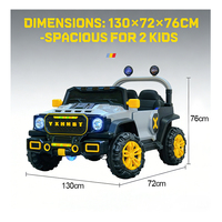TOYSRUNNER MS-686 Voiture électrique 4 roues pour enfants, moteur 390, batterie 12V7Ah, console contrôlée par application, balançoire, musique USB, véhicule à roulettes