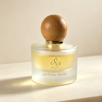 Flacon de parfum en verre dépoli 30ml 50ml 100ml avec capuchon personnalisé, flacon vide de luxe avec pulvérisateur, gravure de logo personnalisée, contenant de parfum