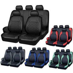 Funda de asiento de coche transfronteriza con diseño de diamante de una sola línea, acolchada, de cuero sintético PU, cojín al por mayor - Product Image 1