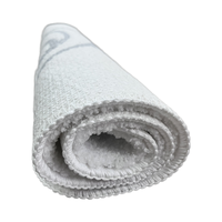 Design personnalisé antidérapant tufté motif jacquard tapis de bain en microfibre lavable en machine tapis géométrique alphabet pour la maison salle de bain