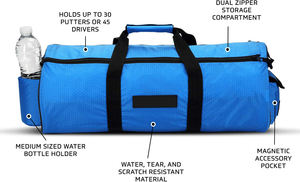 Sac de golf à disques en nylon grande capacité durable pour 45 disques ou 30 putters, sac de pratique de golf à disques d'extérieur avec porte-bouteille - Product Image 2