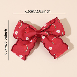 Lot de 20 mini barrettes imprimées fruits, pinces à <span class=keywords><strong>cheveux</strong></span> nœud papillon, pinces boutique pastel d'été avec bordure Moonstitch, accessoires pour <span class=keywords><strong>cheveux</strong></span> - Product Image 3
