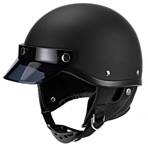 Casco de Motocicleta Vintage de Media Cara Personalizable, Casco Retro para Scooter Unisex, Casco para Conducir en Todas las Estaciones para Hombres y Mujeres - Product Image 1