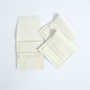 Custom Logo Printed Luxury Microfiber Necklace Jewelry Bag Small <b>White</b> <b>Envelope</b> Flap Package Pouch - Product Image 2