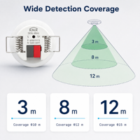 Capteur radar KNX à ondes millimétriques 24 GHz de nouvelle génération SEN-Mini/5113 avec surveillance FMCW et Lux, 30 V CC pour la détection intelligente de présence