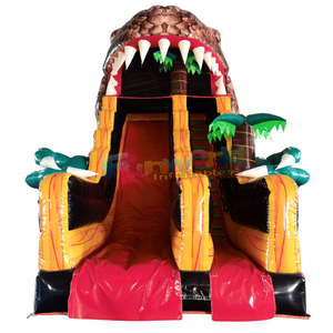 Giant commercial bouncy castle toboggan gonflable kids <b>inflatable</b> T rex slide for outdoor party - Product Image 6