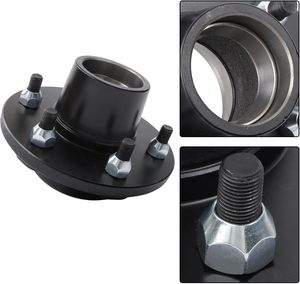 Nouveau moyeu de remorque de remplacement/réparation de 6 pouces sur 5,5 pouces et broche ronde à bride de 42 mm, compatible avec l'axe de remorque de 6 000 lb - Product Image 6