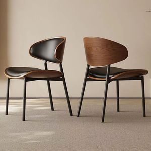 Dining Chair Solid Wood <b>Backrest</b> Modern Minimalist Nordic Style Home Use - Product Image 1