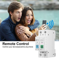 Interrupteur intelligent WiFi ESP32 C2, disjoncteur 63A 2P, mesure de la puissance, surveillance, minuterie, relais avec protection contre les fuites pour maison intelligente