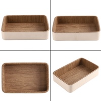 Plateau de rangement personnalisable en cuir PU avec logo pour montres, bijoux, lunettes, écouteurs, pièces de monnaie et clés