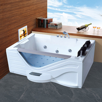 KMRY 1 pièce rectangulaire autoportante en acrylique à jet tourbillon Baignoire spa moderne Design personnalisé Vente en gros Garantie de 2 ans