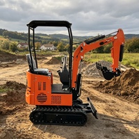 Mini-excavatrice de 1,2 tonne facile à utiliser, Euro 5 CE EPA, micro-pelle sur chenilles, mini-pelle compacte pour la ferme, mini-machine à creuser des tranchées pour la maison et la ferme