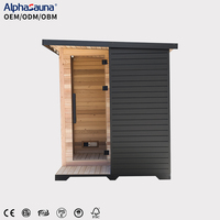Sauna extérieur avec douche et vestiaire, sauna en bois d'extérieur, saunas portables, haute qualité, prix bas, vente directe d'usine