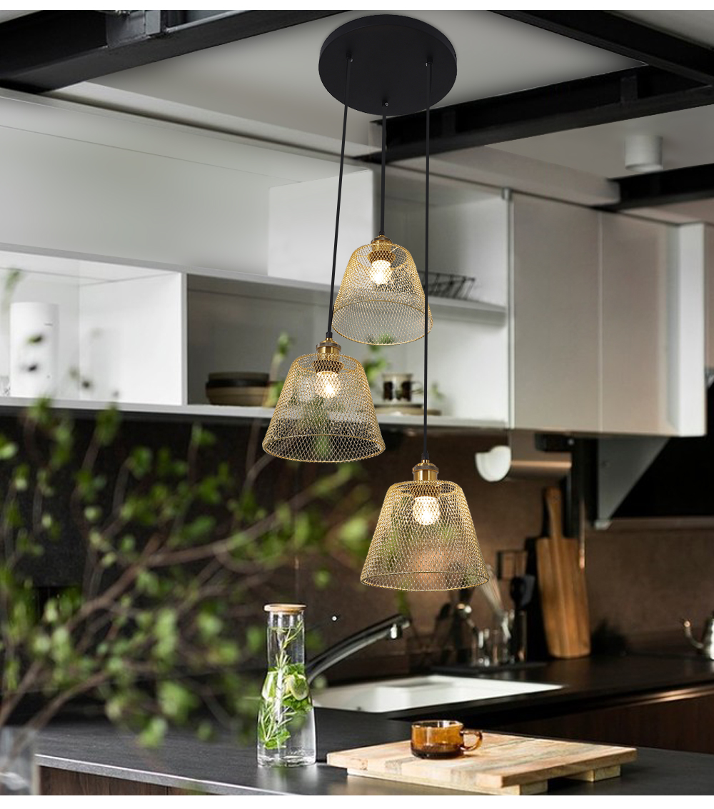 Retro Best Quality Iron Pendant Light Chandelier Pendant Lamp E27 Ceiling Hanging LED Light For Bar