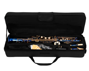 All'ingrosso/OEM/prezzo di fabbrica <span class=keywords><strong>blu</strong></span> dritto Soprano Sax Sax oro chiave sassano <span class=keywords><strong>sassofono</strong></span> Soprano - Product Image 3
