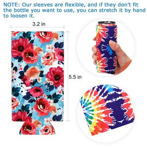 Manchons personnalisés pour canettes fines de 12 oz, porte-canettes isolant en néoprène, idéal pour les fêtes de Noël - Product Image 3