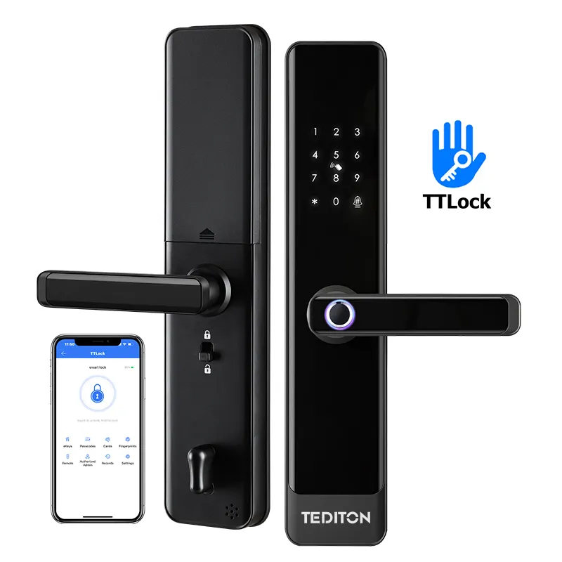 Tediton High Quality TTlock App Control 6068 Security Mortise Door Locks for Wooden Doors