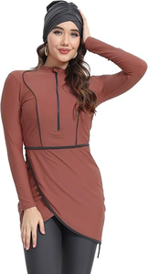 Maillots de bain modestes pour femmes et filles musulmanes, design torsadé, couvrant tout le corps, trois pièces, protection maximale contre les rayons ultraviolets UPF 50+ - Product Image 6