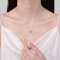 Collier pendentif en argent S925 avec moissanite taille émeraude pour femme, minimaliste, solitaire carré en forme de cube de sucre, plaqué or, troisième partie