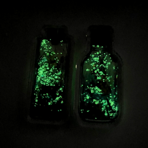 Custom PVC and Plastic <b>Key</b> <b>Chain</b> UV Printed Acrylic Quicksand Bottle Decor Oil Filled Luminous Glow in Dark Charms - Product Image 1