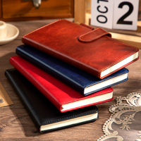 Carnet à feuilles mobiles en cuir PU, couverture rigide avec fermeture magnétique, format A6, 96 feuilles, portable, pour étudiant, idéal comme cadeau