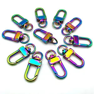 Yyx bán buôn màu mini xoay Snap móc Clasp cầu vồng xoay Hooks cho túi xách