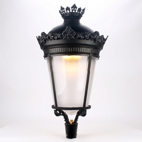 Lampe de poteau LED en aluminium de style urbain, indice de protection IP66, pour éclairage résidentiel de style palais vintage
