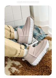 Botas de Nieve Estilo Británico Retro Otoño Invierno 2025, Suela Gruesa Tipo Neumático, Elevador, Forro Polar Extra Grueso, Antideslizantes, Térmicas y Cálidas - Product Image 3