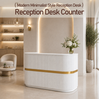 Comptoir de réception moderne minimaliste de luxe, sur mesure, pour hôtel, restaurant, appartement, clinique, salon, mobilier commercial