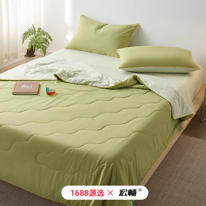 Summer <b>Quilt</b> 150x200cm Cooling Home Use Polyester Cotton Bamboo Fiber Quilting - Product Image 4