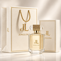 Flacon de parfum en verre vide de luxe de 100 ml avec bouchon, flacons de spray de Cologne rectangulaires personnalisés avec boîte et sac