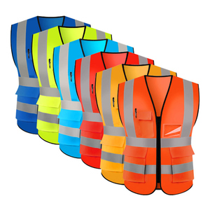 Gilet de sécurité réfléchissant personnalisé CITICITY avec logo, conforme à la norme ANSI Classe 2, imperméable, avec fermeture éclair LED, multi-poches pour la construction - Product Image 1