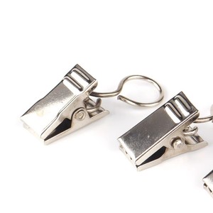 Clips de rideau en métal à crochet simple, capacité de charge de 3 à 5 kg pour rideaux et draperies - Product Image 1